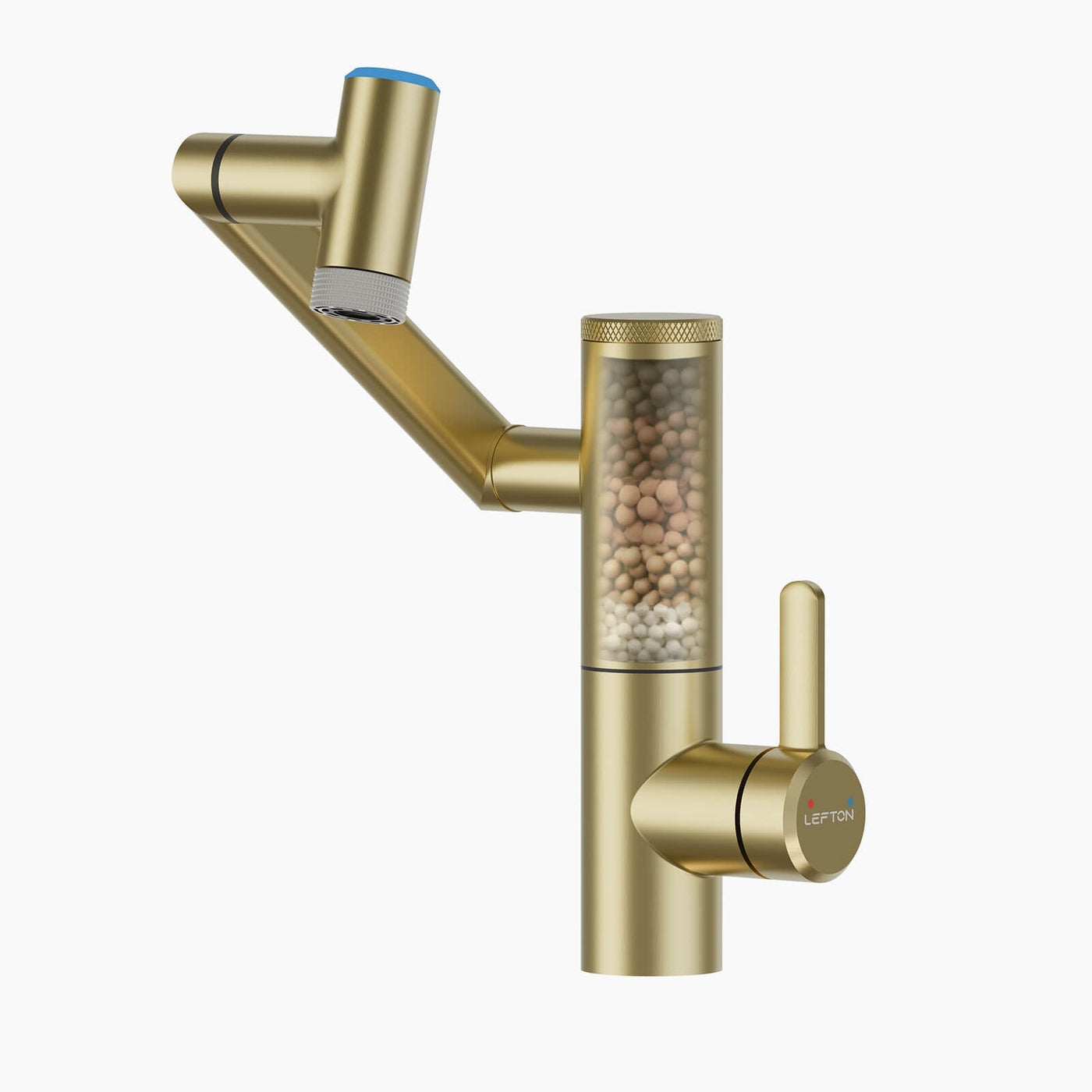 Metora Single-Hand 1080° Rotating Bathroom Built-in Filter Faucet With Temperature Display-BPF01