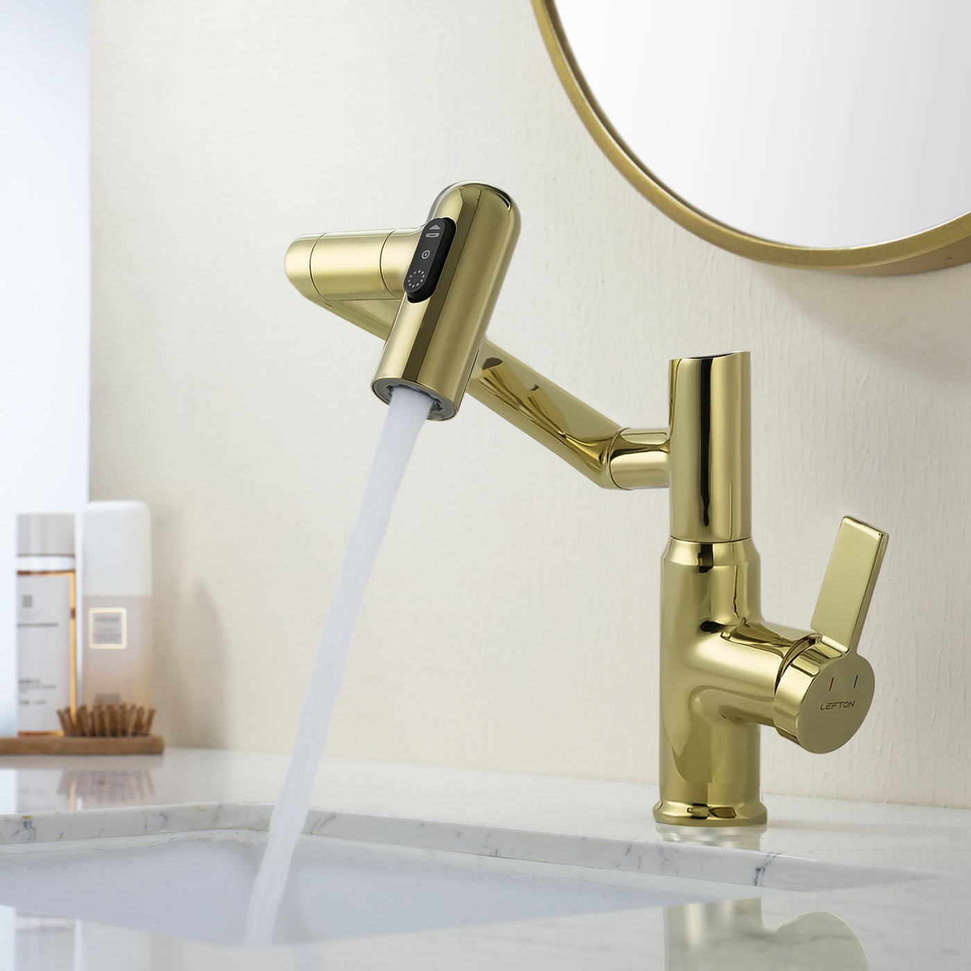 Metora Single-Hole Rotatable Faucet with Temperature Display-BF2204