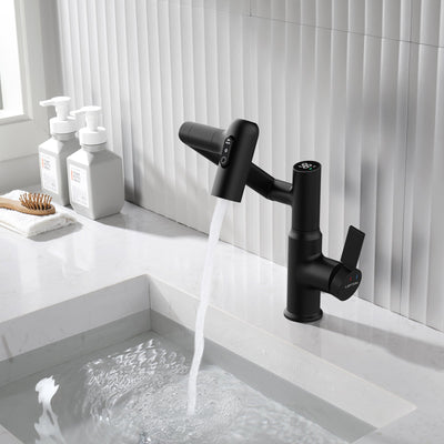 Metora Single-Hole Rotatable Faucet with Temperature Display-BF2204