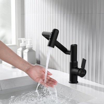 Metora Single-Hole Rotatable Faucet with Temperature Display-BF2204