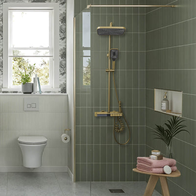 Metora Thermostatic Shower System with 5 Water Modes and Temperature Display Screen-SST2206