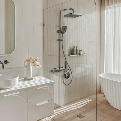 Metora Thermostatic Shower System with 5 Water Modes and Temperature Display Screen-SST2206