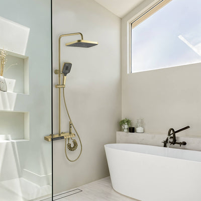 Metora Thermostatic Shower System with 5 Water Modes and Temperature Display Screen-SST2206