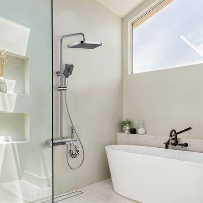 Metora Thermostatic Shower System with 5 Water Modes and Temperature Display Screen-SST2206