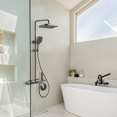 Metora Thermostatic Shower System with 5 Water Modes and Temperature Display Screen-SST2206