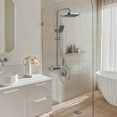 Metora Thermostatic Shower System with 5 Water Modes and Temperature Display Screen-SST2206