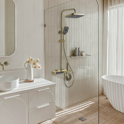 Metora Thermostatic Shower System with 5 Water Modes and Temperature Display Screen-SST2206