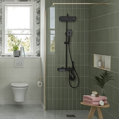 Metora Thermostatic Shower System with 5 Water Modes and Temperature Display Screen-SST2206