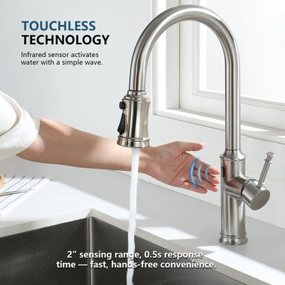 Metora Touchless Sensor & Pull-Down Kitchen Faucet - KF2210