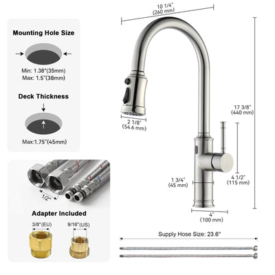 Metora Touchless Sensor & Pull-Down Kitchen Faucet - KF2210