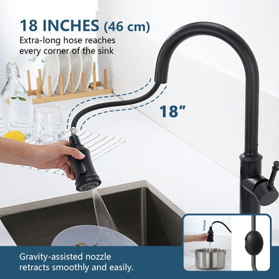Metora Touchless Sensor & Pull-Down Kitchen Faucet - KF2210