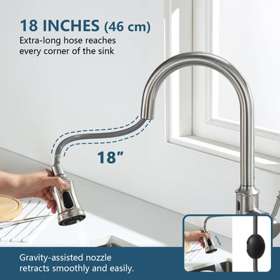 Metora Touchless Sensor & Pull-Down Kitchen Faucet - KF2210