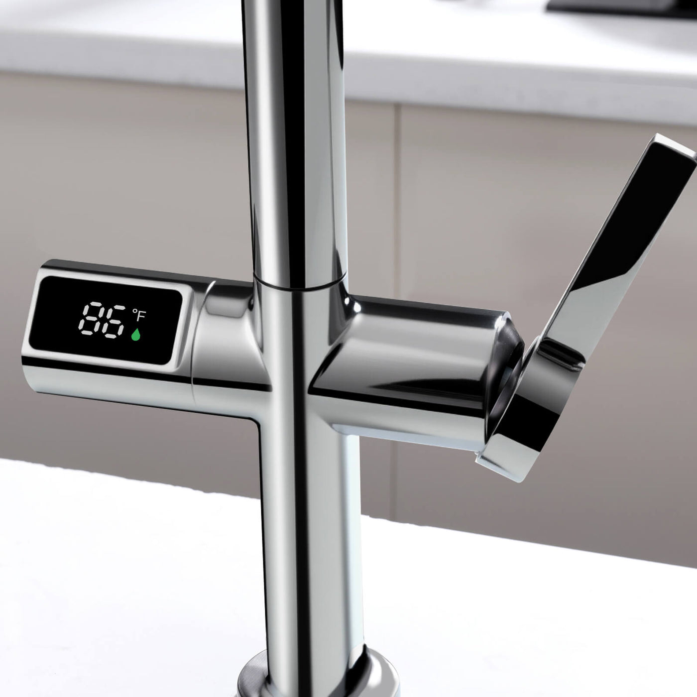 Metora Touchless Sensor & Pull-Down Kitchen Faucet with Temperature Display-KF2206