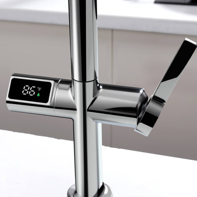 Metora Touchless Sensor & Pull-Down Kitchen Faucet with Temperature Display-KF2206
