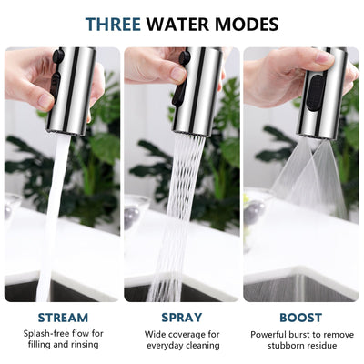 Metora Touchless Sensor & Pull-Down Kitchen Faucet with Temperature Display-KF2206