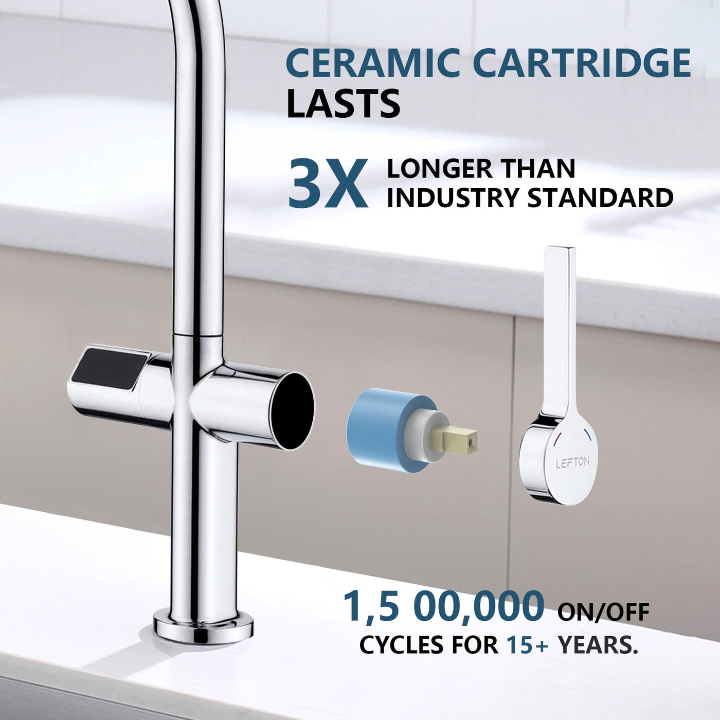 Metora Touchless Sensor & Pull-Down Kitchen Faucet with Temperature Display-KF2206