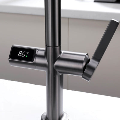 Metora Touchless Sensor & Pull-Down Kitchen Faucet with Temperature Display-KF2206