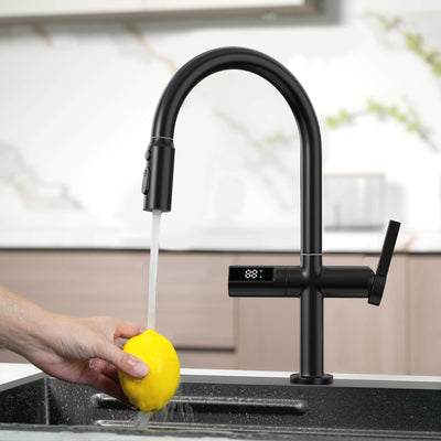Metora Touchless Sensor & Pull-Down Kitchen Faucet with Temperature Display-KF2206