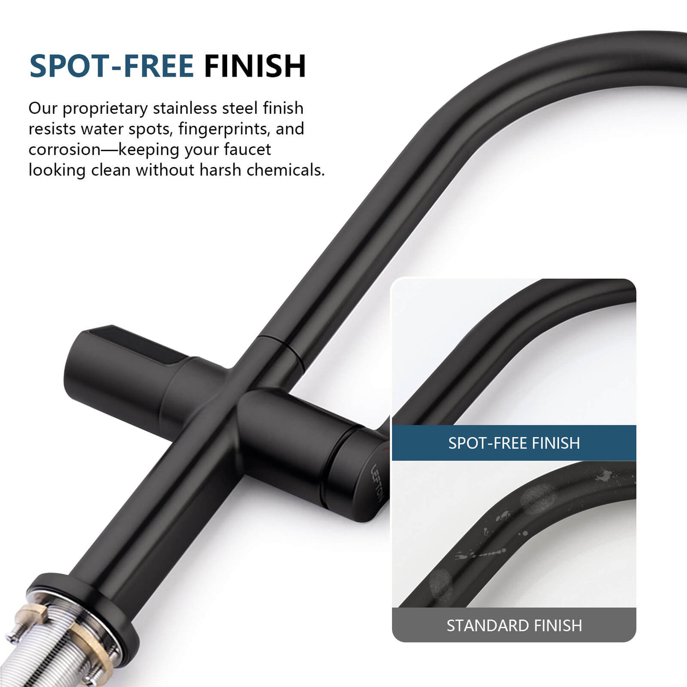 Metora Touchless Sensor & Pull-Down Kitchen Faucet with Temperature Display-KF2206