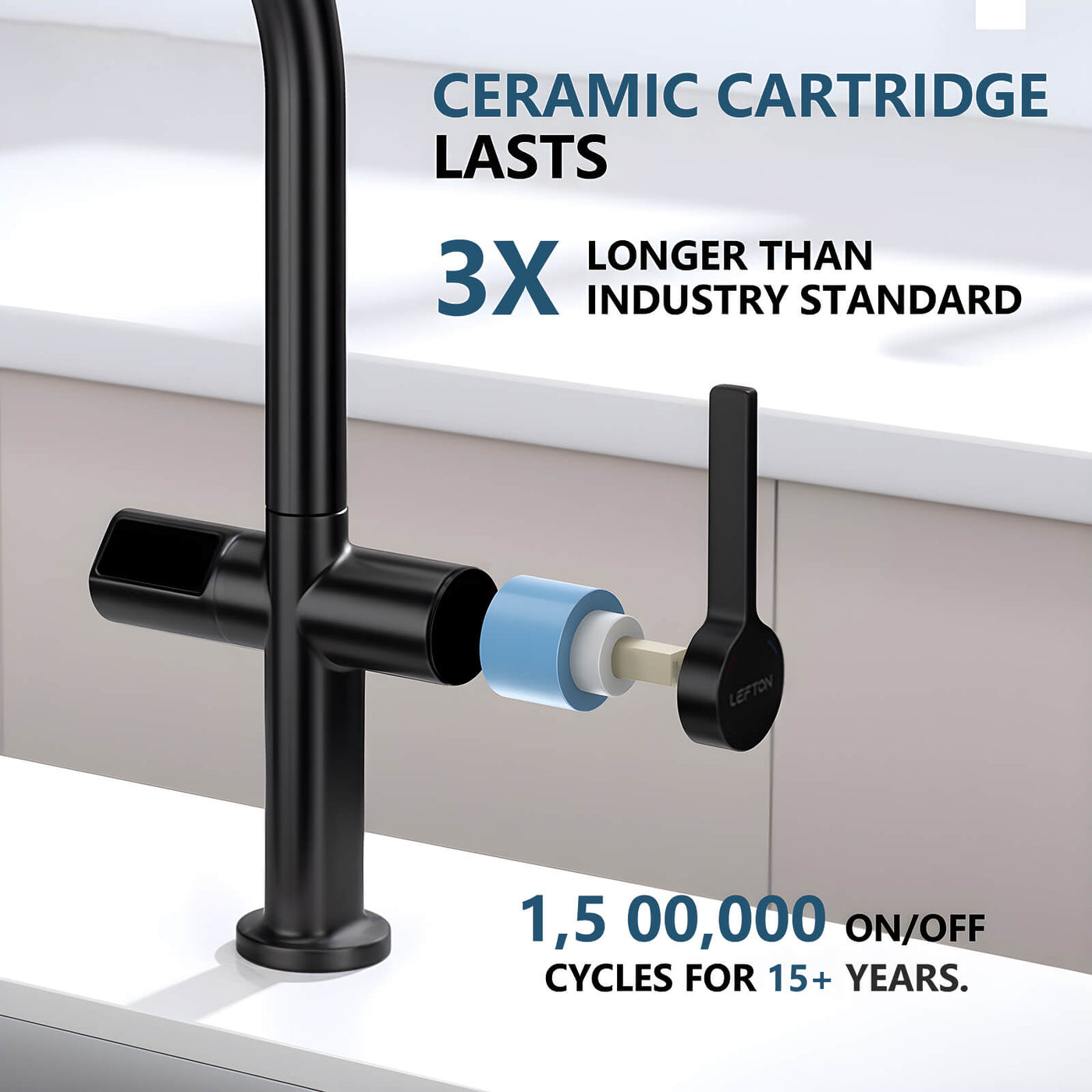Metora Touchless Sensor & Pull-Down Kitchen Faucet with Temperature Display-KF2206