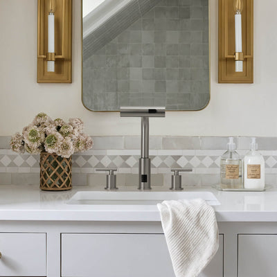 Metora Two-Handle Widespread Waterfall & Pull-Out Bathroom Faucet with Temperature Display-BFWS2401