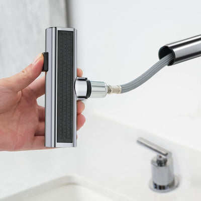 Metora Two-Handle Widespread Waterfall & Pull-Out Bathroom Faucet with Temperature Display-BFWS2401