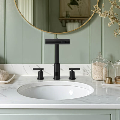 Metora Two-Handle Widespread Waterfall & Pull-Out Bathroom Faucet with Temperature Display-BFWS2401