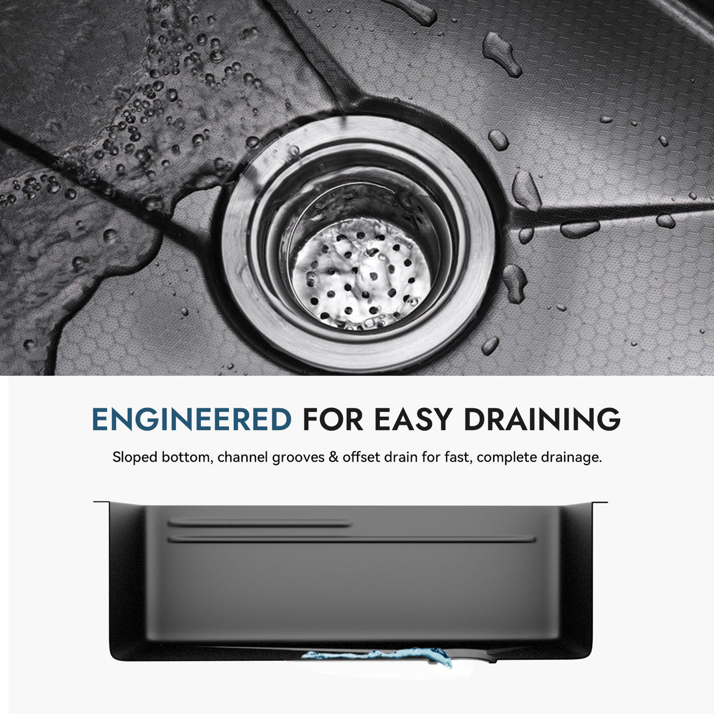 Metora Waterfall Workstation Kitchen Sink Set With Digital Temperature Display-KS2204