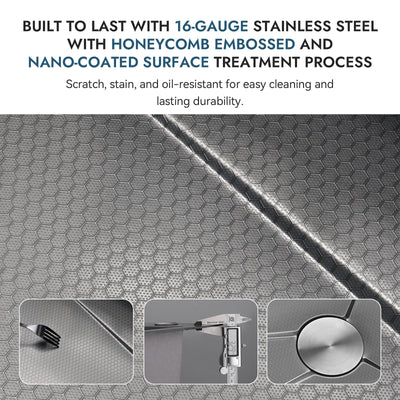 Metora Waterfall Workstation Kitchen Sink Set With Digital Temperature Display & Knife Holder-KS2204