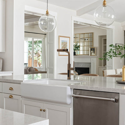 Metora Waterfall & Pull-Out Kitchen Faucet with Temperature Display-KF2209