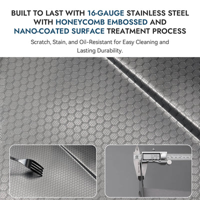 Recertified-Waterfall Workstation Kitchen Sink Set Digital Temperature Display & LED Lighting-KS2205-EU