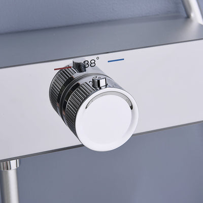 Metora Thermostatic Shower System with Rainfall Showerhead & Digital Temperature Display-RSS2301