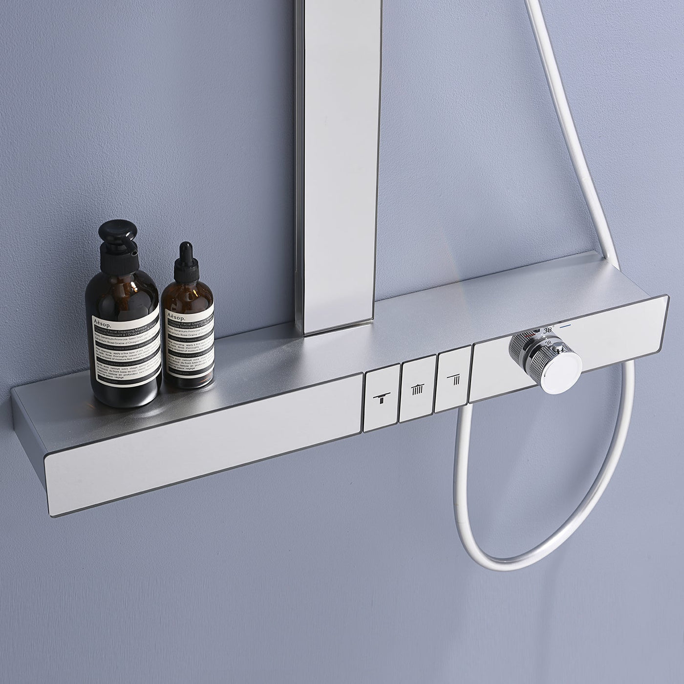 Metora Thermostatic Shower System with Rainfall Showerhead & Digital Temperature Display-RSS2301