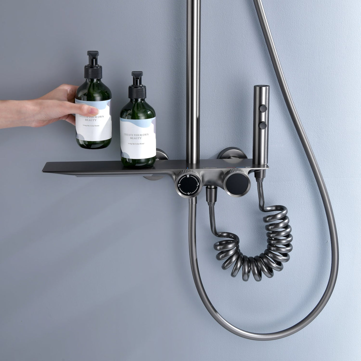 Metora Shower System with Temperature Display and 4 Water Outlet Modes-SST2201