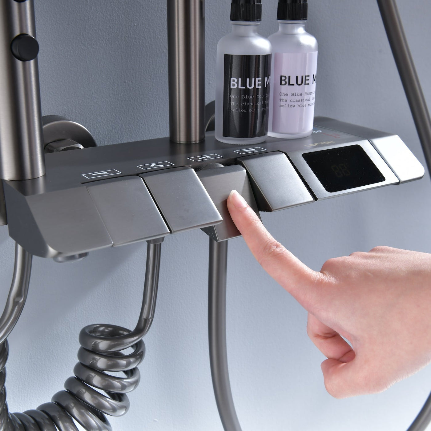 Metora Thermostatic Shower System with Temperature Display and 4 Water Outlet Modes-SST2202