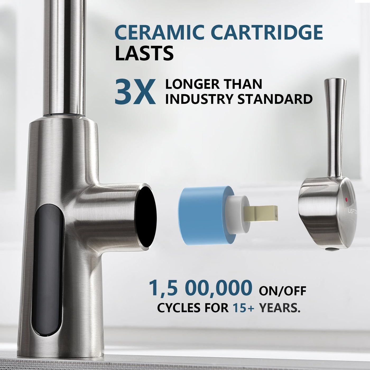 Metora Modern Pull-Down Kitchen Faucet with Temperature Display-KF2501