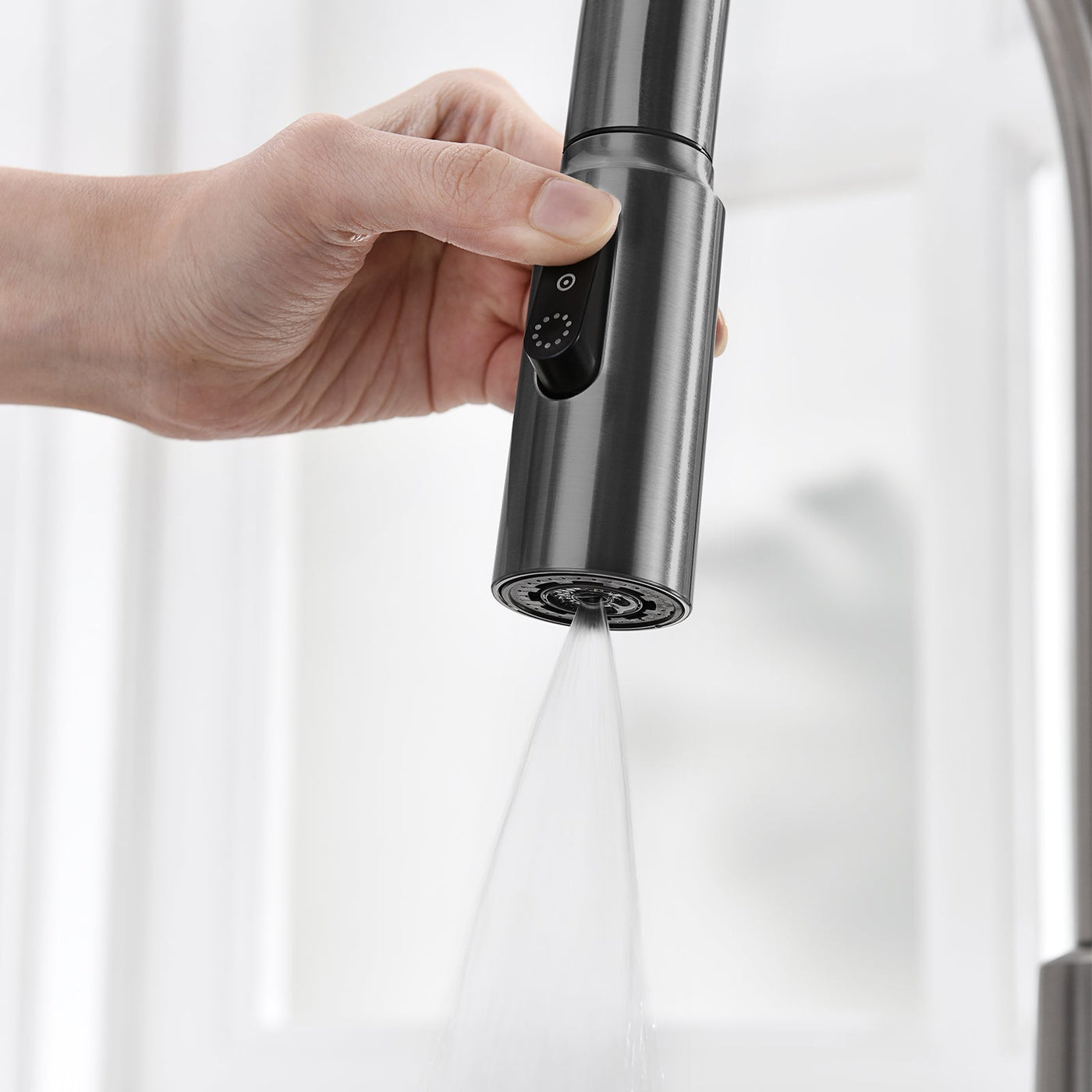 Metora Modern Pull-Down Kitchen Faucet with Temperature Display-KF2501