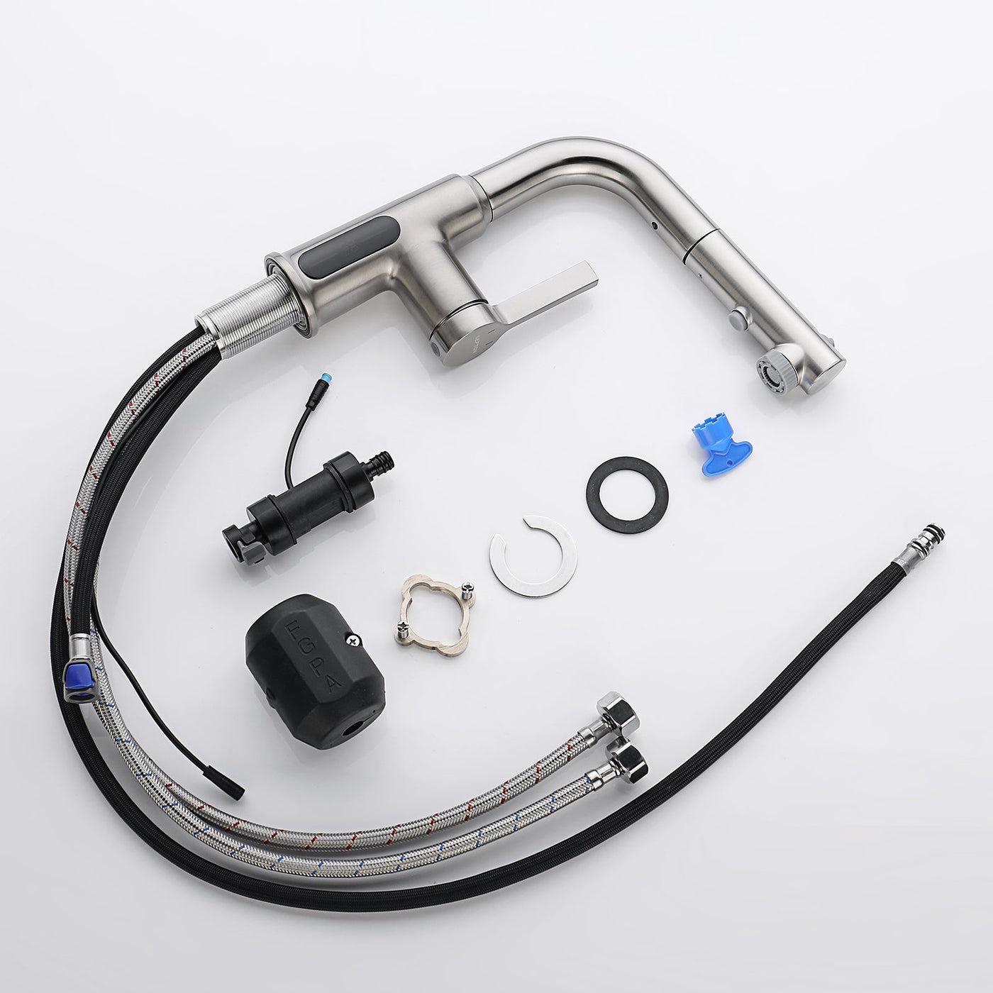 Metora Single-Hole Liftable Pull-Out Bathroom Faucet With Temperature Display-BF2501