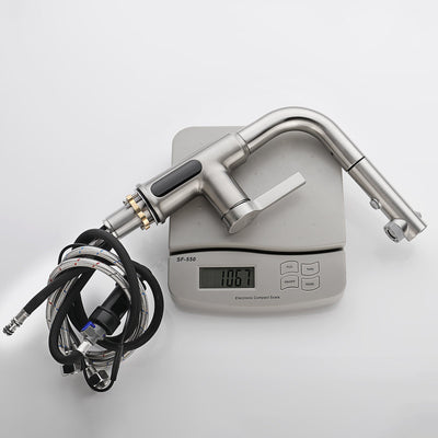 Metora Single-Hole Liftable Pull-Out Bathroom Faucet With Temperature Display-BF2501