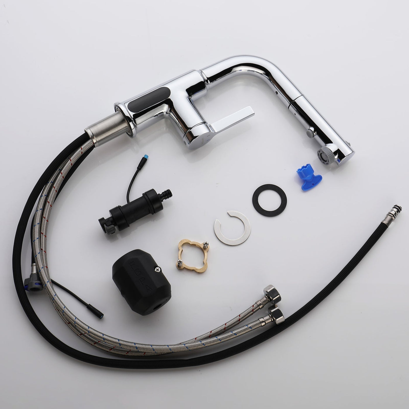 Metora Single-Hole Liftable Pull-Out Bathroom Faucet With Temperature Display-BF2501