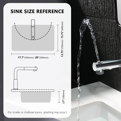 Metora Single-Hole Liftable Pull-Out Bathroom Faucet With Temperature Display-BF2501