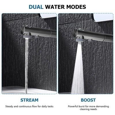 Metora Single-Hole Liftable Pull-Out Bathroom Faucet With Temperature Display-BF2501