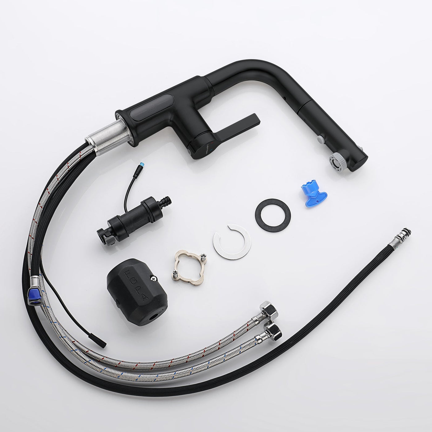 Metora Single-Hole Liftable Pull-Out Bathroom Faucet With Temperature Display-BF2501