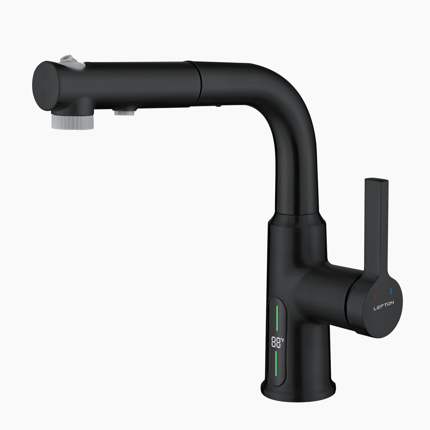 Metora Single-Hole Liftable Pull-Out Bathroom Faucet With Temperature Display-BF2501