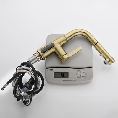 Metora Single-Hole Liftable Pull-Out Bathroom Faucet With Temperature Display-BF2501