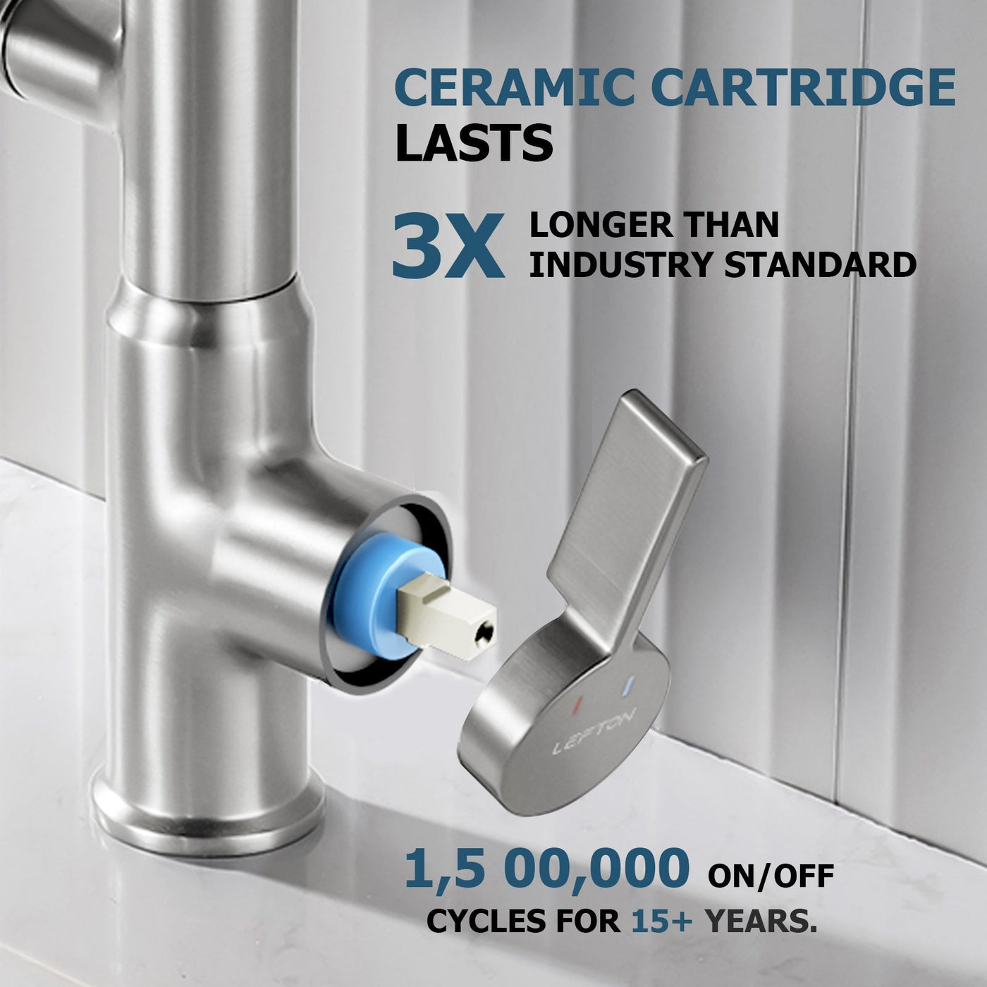 Metora Single-Hole Rotatable Faucet with Temperature Display-BF2204