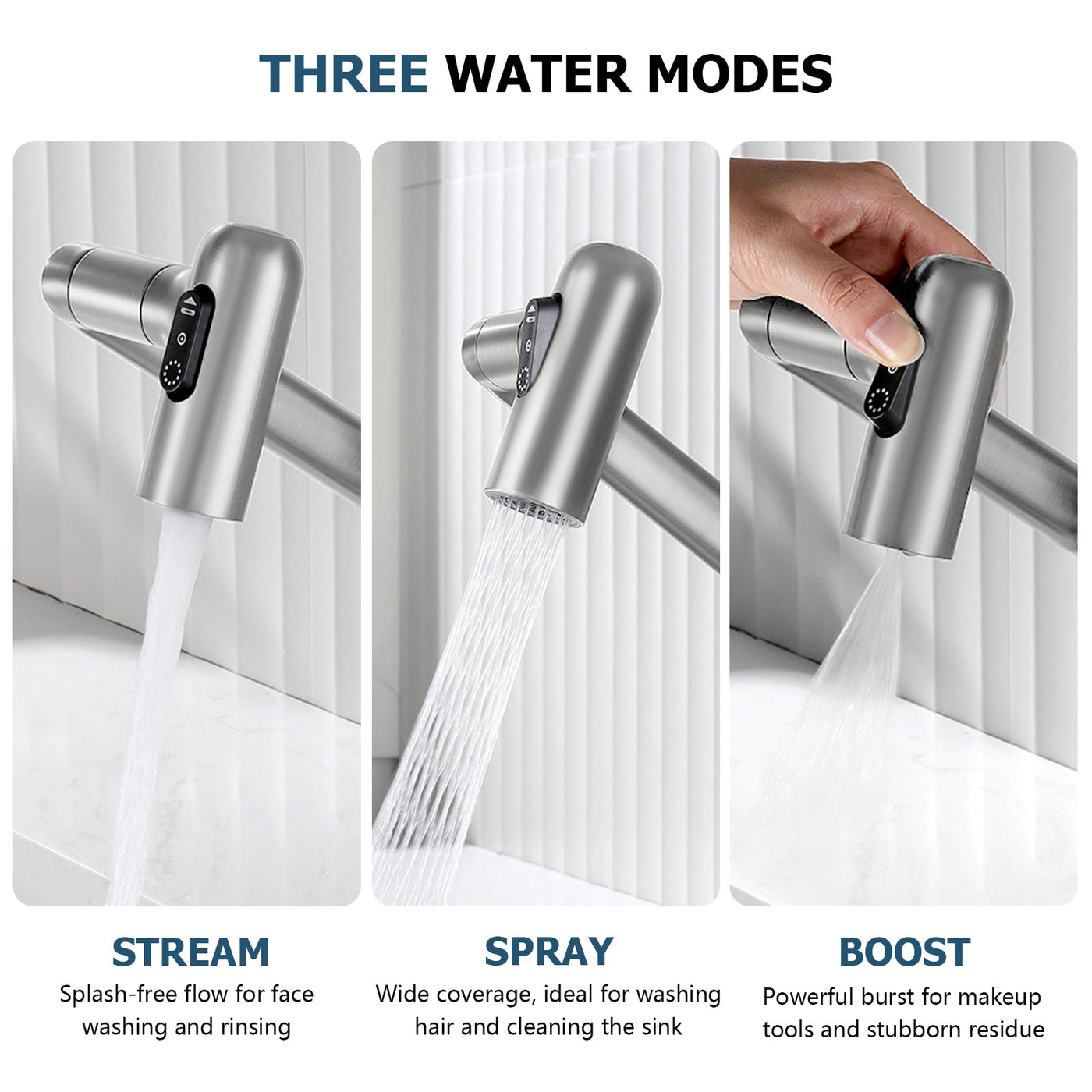 Metora Single-Hole Rotatable Faucet with Temperature Display-BF2204