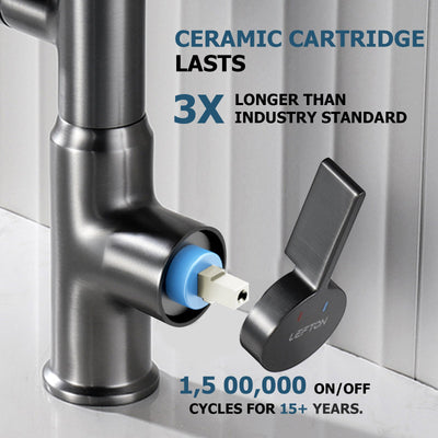 Metora Single-Hole Rotatable Faucet with Temperature Display-BF2204