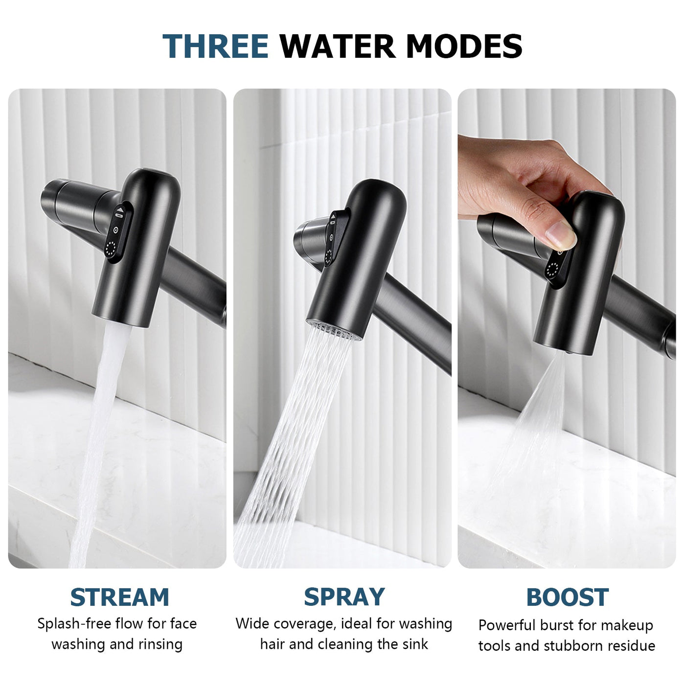 Metora Single-Hole Rotatable Faucet with Temperature Display-BF2204