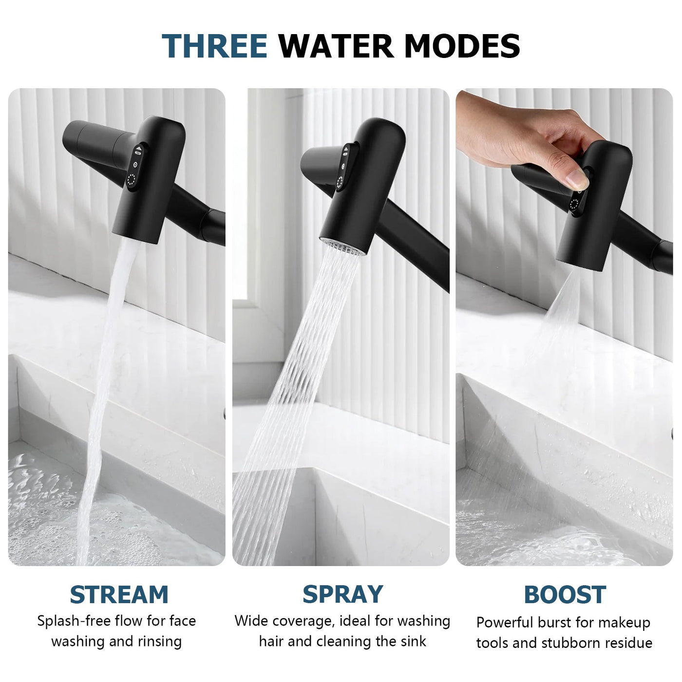 Metora Single-Hole Rotatable Faucet with Temperature Display-BF2204